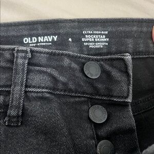 Old Navy Black Skinny Button-Fly Jeans